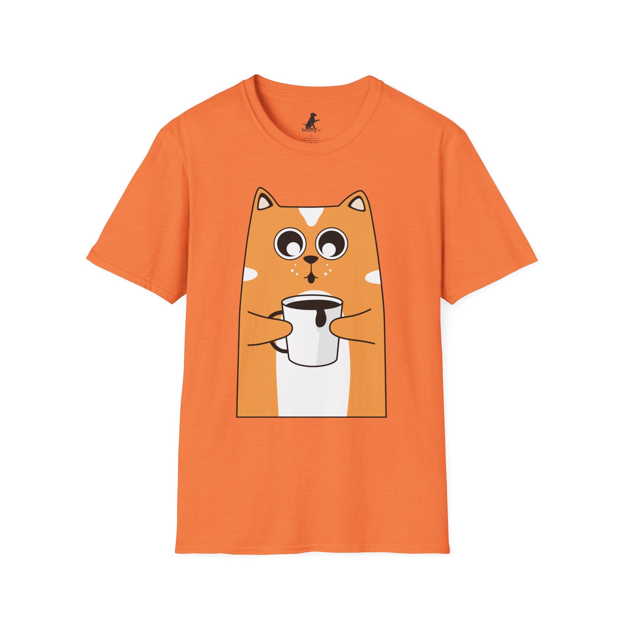 Coffee Cat Unisex Softstyle T-Shirt