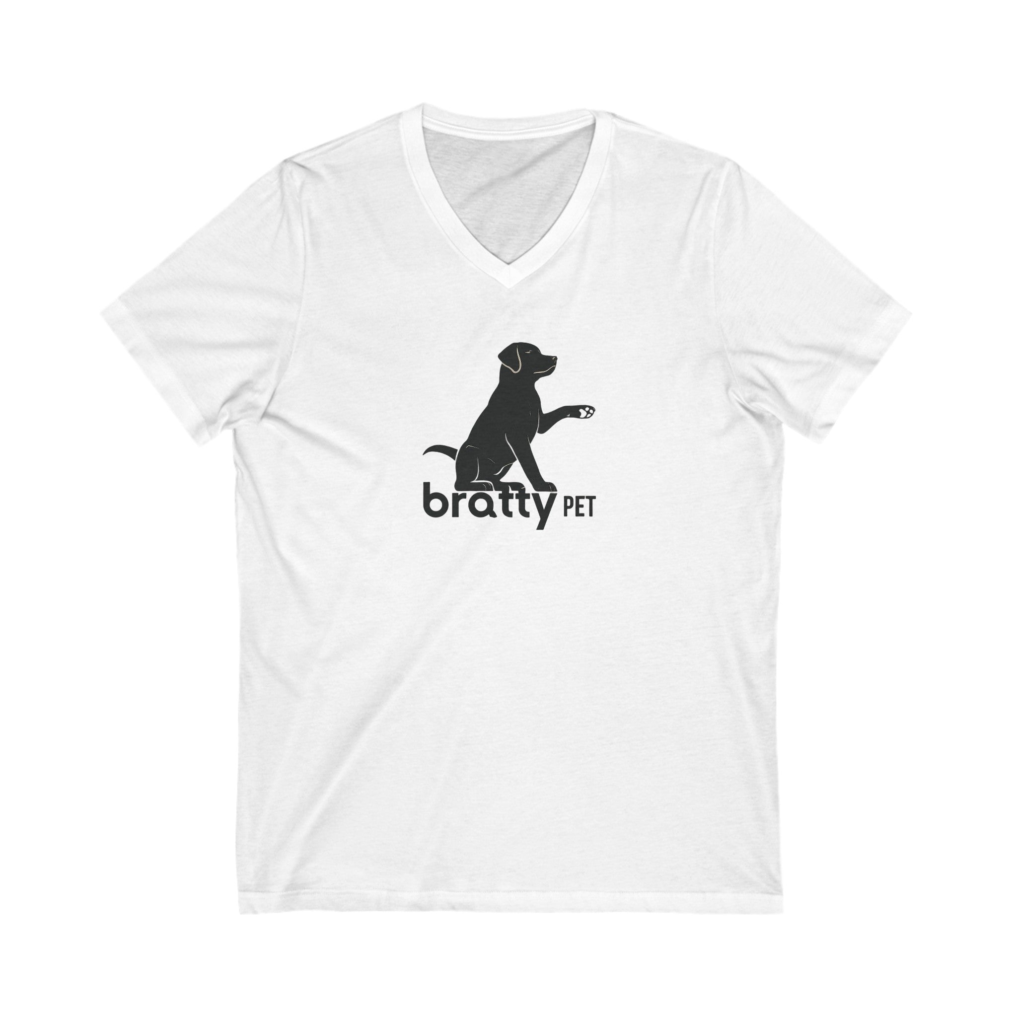 Bratty Pet Unisex Jersey Short Sleeve V-Neck Tee