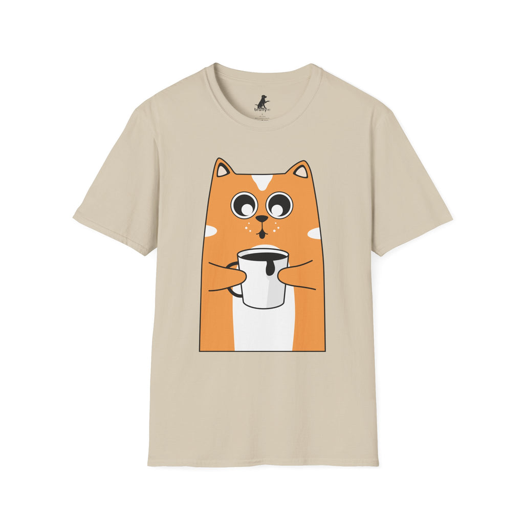 Coffee Cat Unisex Softstyle T-Shirt