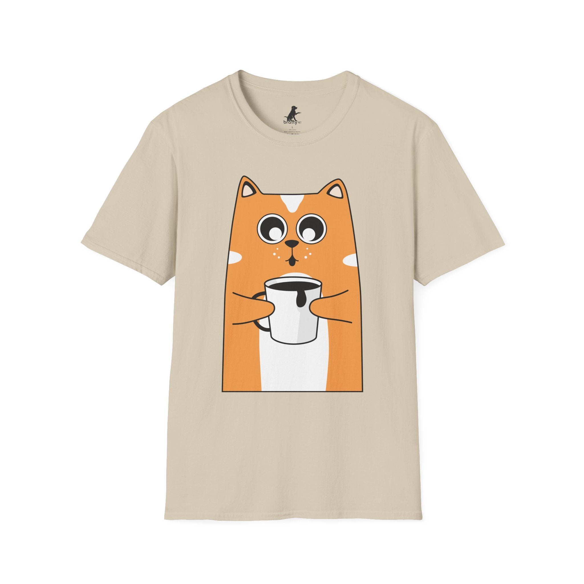 Coffee Cat Unisex Softstyle T-Shirt