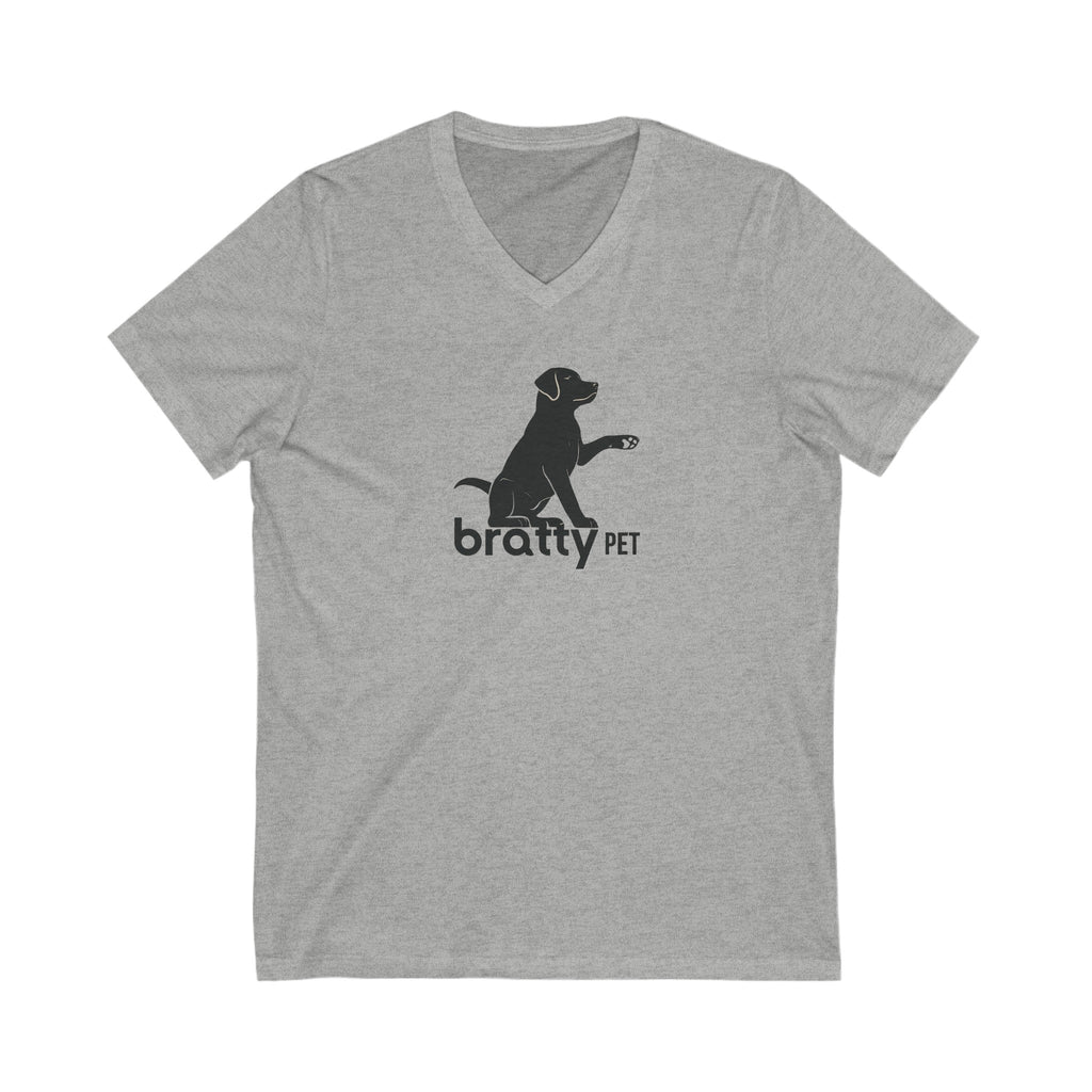 Bratty Pet Unisex Jersey Short Sleeve V-Neck Tee
