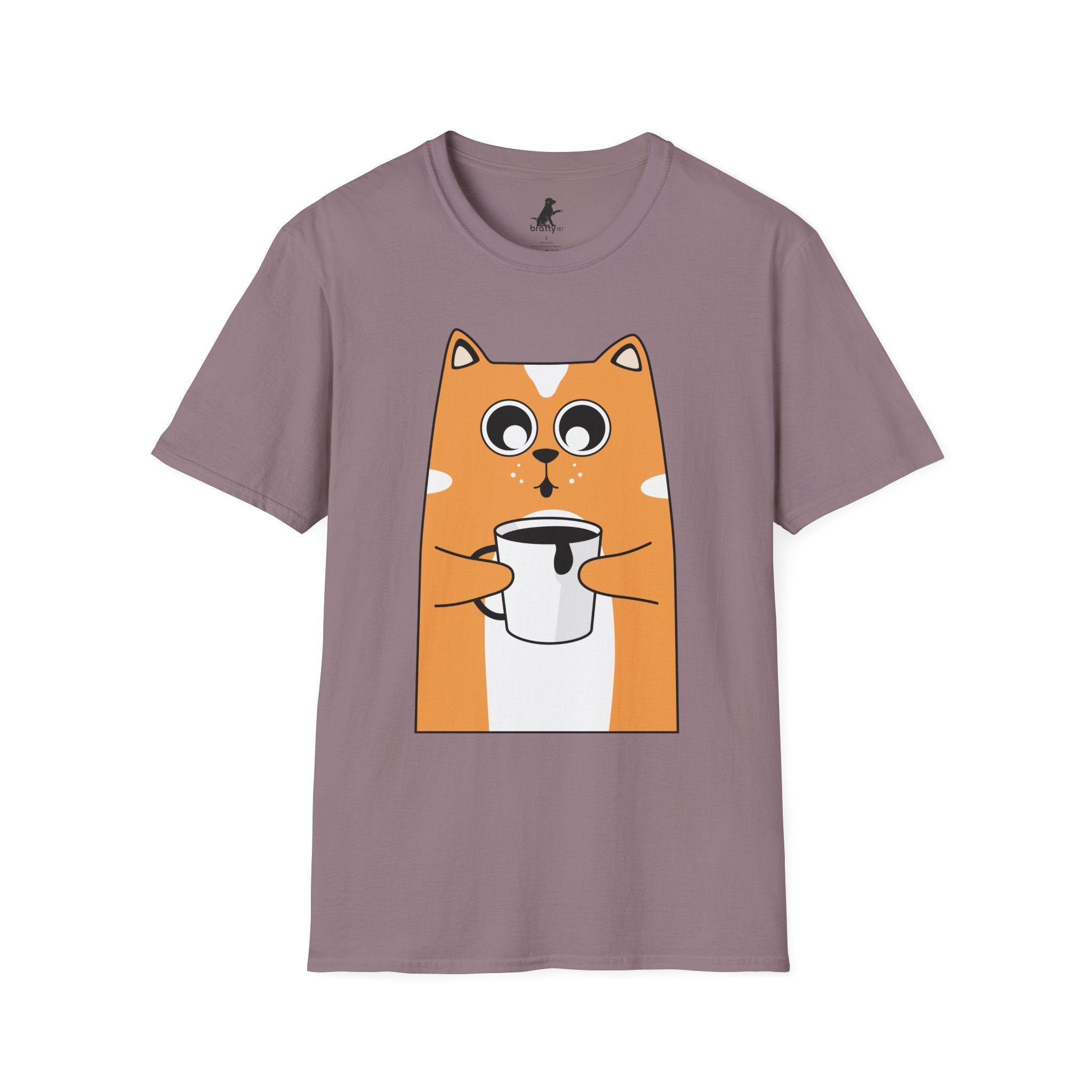 Coffee Cat Unisex Softstyle T-Shirt