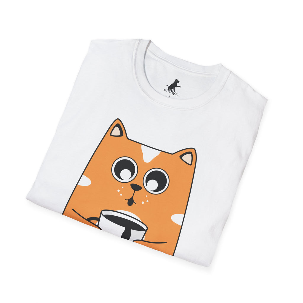 Coffee Cat Unisex Softstyle T-Shirt