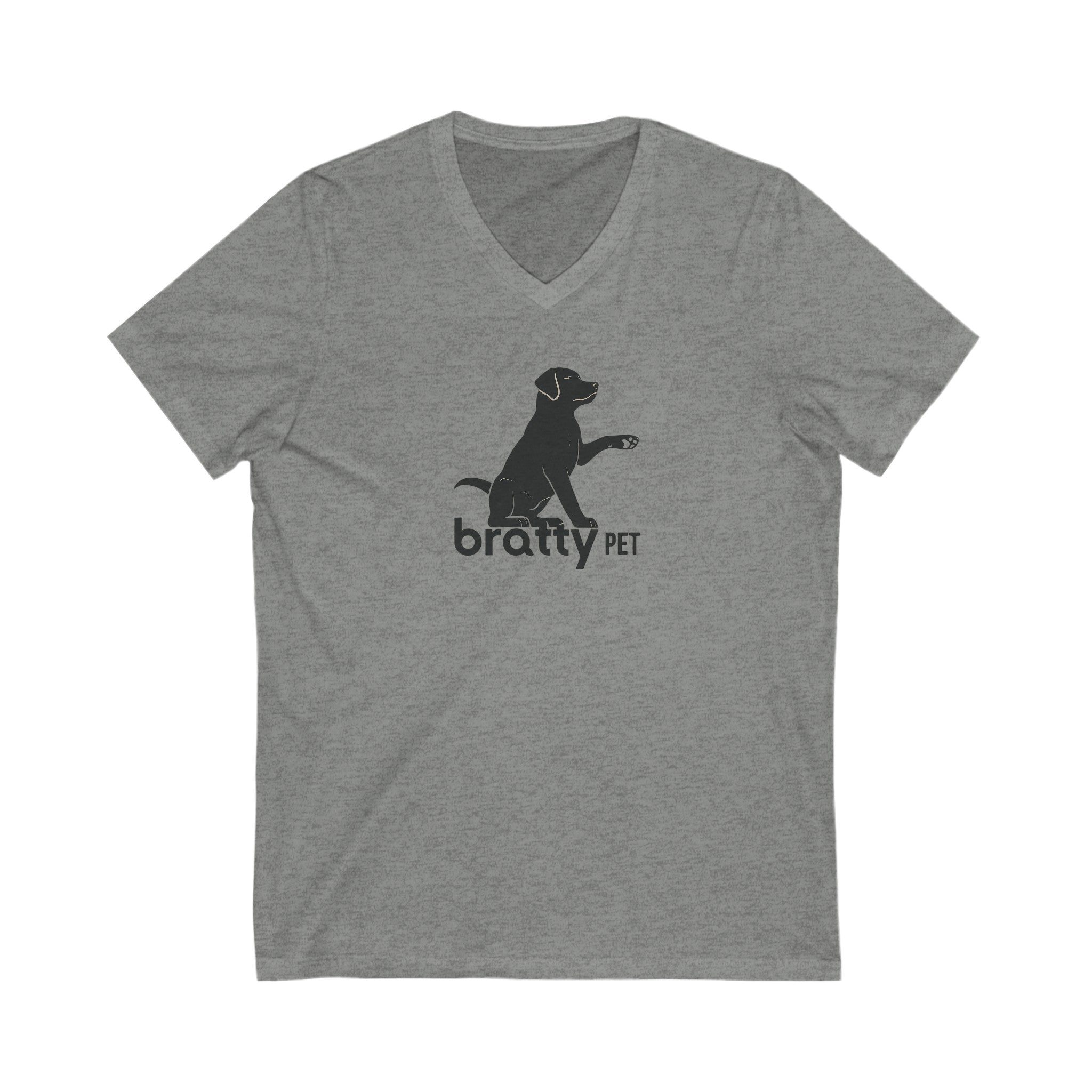 Bratty Pet Unisex Jersey Short Sleeve V-Neck Tee