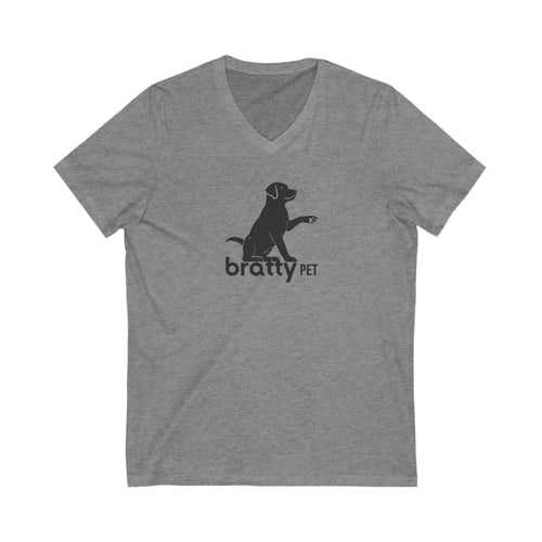 Bratty Pet Unisex Jersey Short Sleeve V-Neck Tee