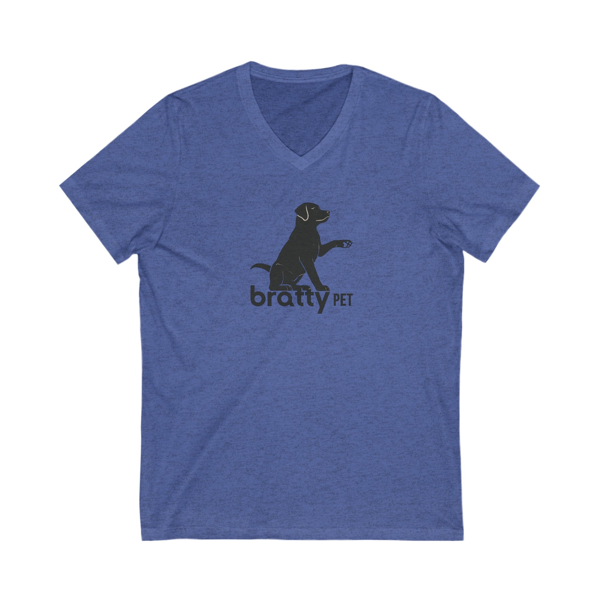Bratty Pet Unisex Jersey Short Sleeve V-Neck Tee