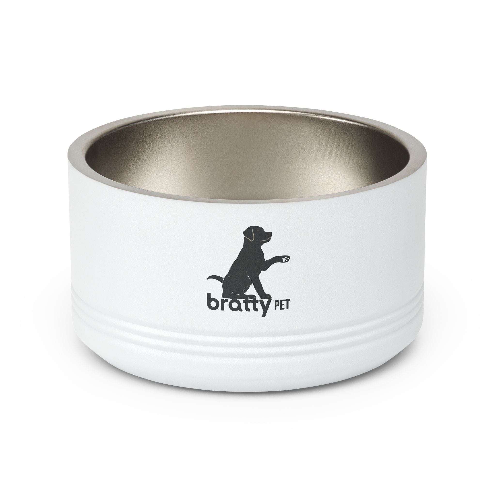 BrattyPet Stainless 18oz Ceramic Pet Bowl — Durable Dog & Cat Food/Water Dish