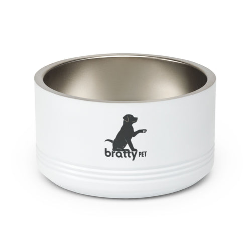 BrattyPet Stainless 18oz Ceramic Pet Bowl — Durable Dog & Cat Food/Water Dish