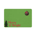 Festive Pet Food Mat | Merry & Bright Christmas Design (12x18)