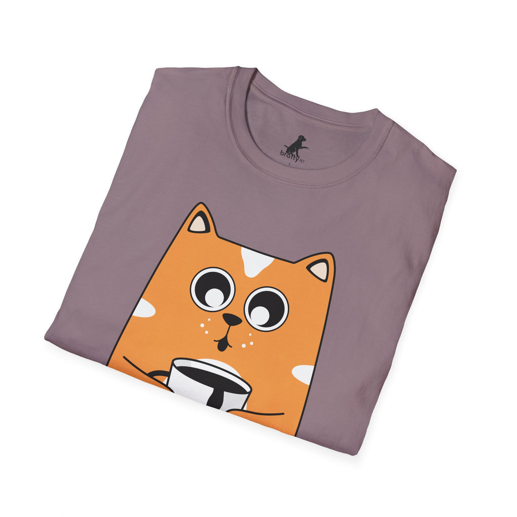 Coffee Cat Unisex Softstyle T-Shirt