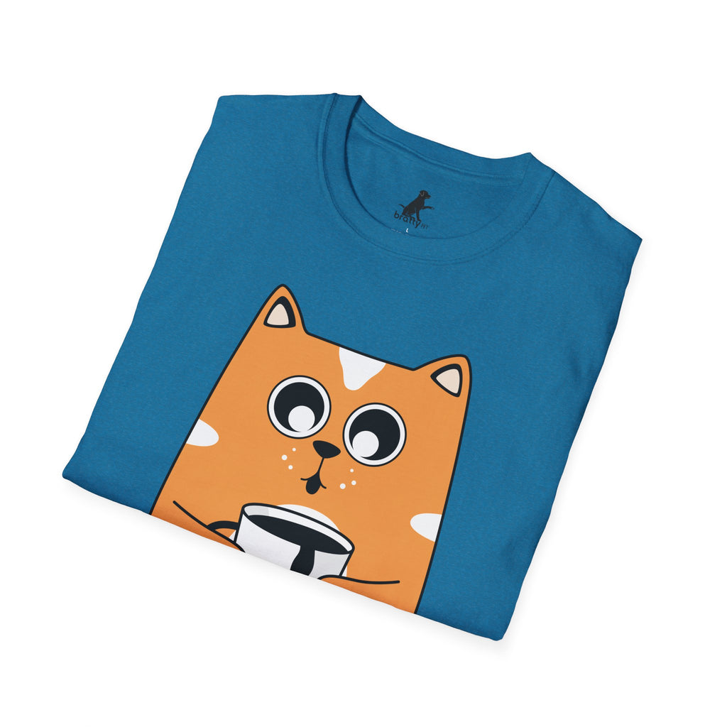 Coffee Cat Unisex Softstyle T-Shirt