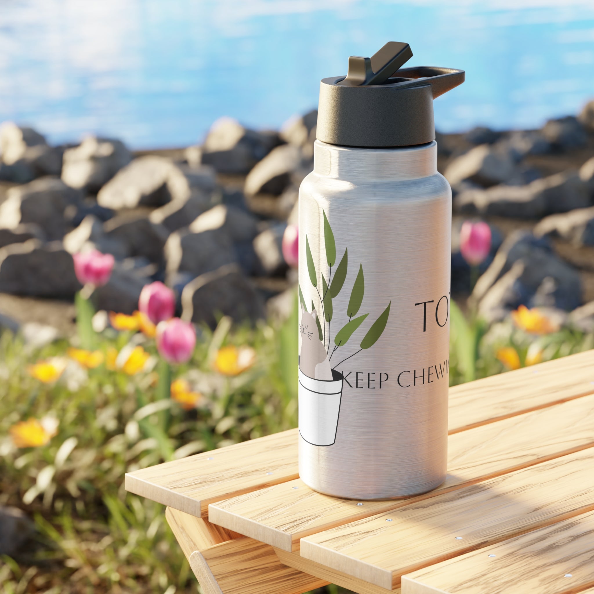 TOTAL ZEN Tumbler, 32oz, "Keep Chewing On The Fern"