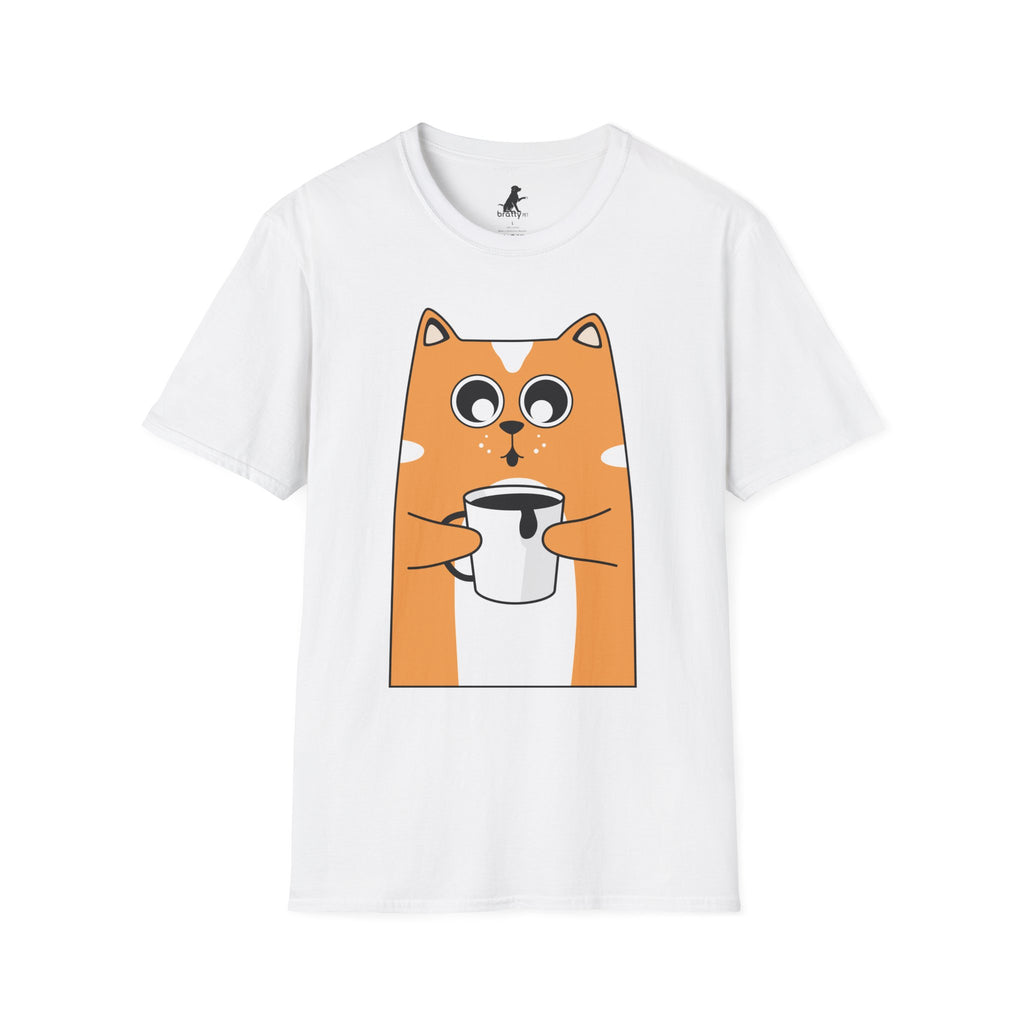 Coffee Cat Unisex Softstyle T-Shirt