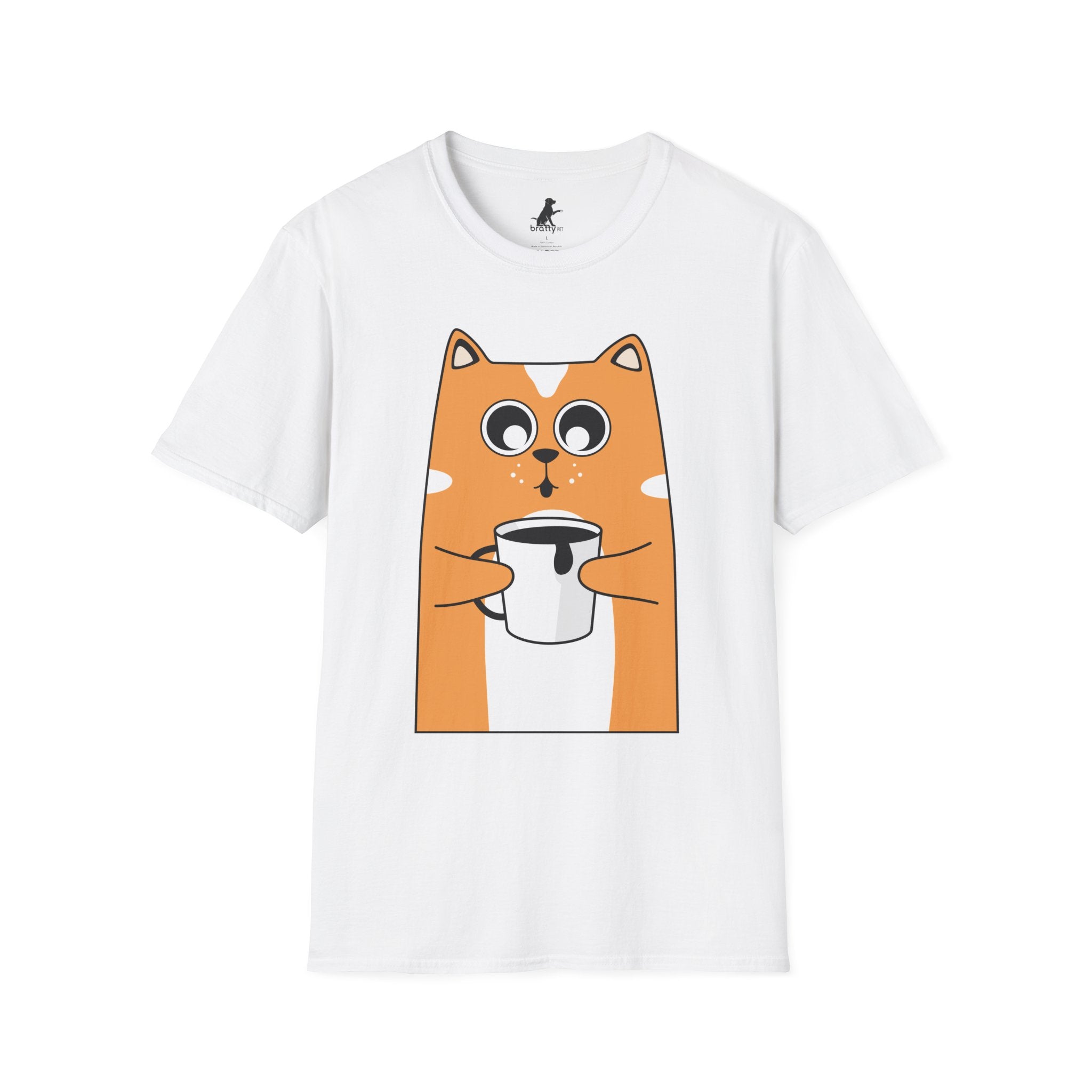Coffee Cat Unisex Softstyle T-Shirt