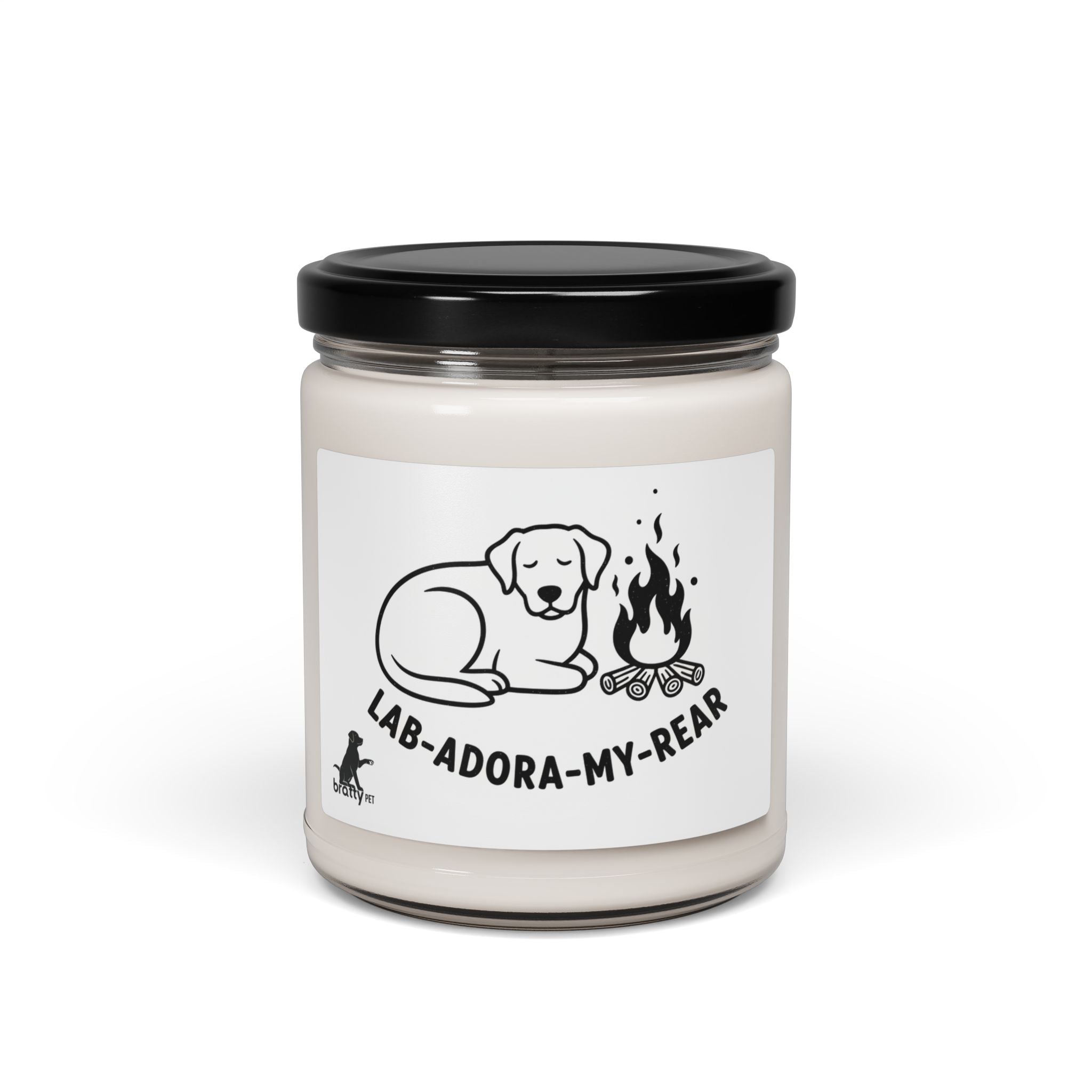 Soy Candle – “Lab-Adora-My-Rear” Camping Scent (9oz)