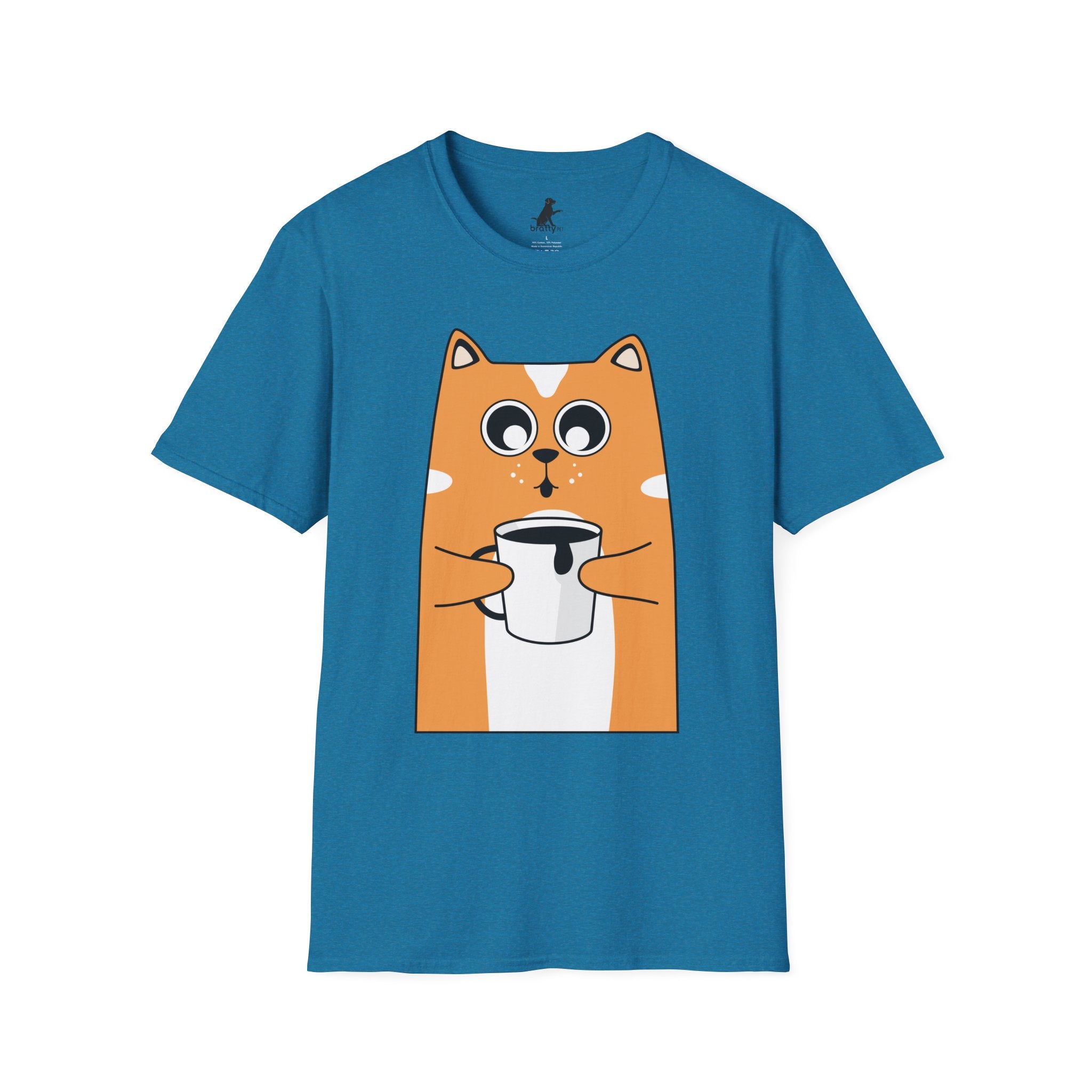 Coffee Cat Unisex Softstyle T-Shirt