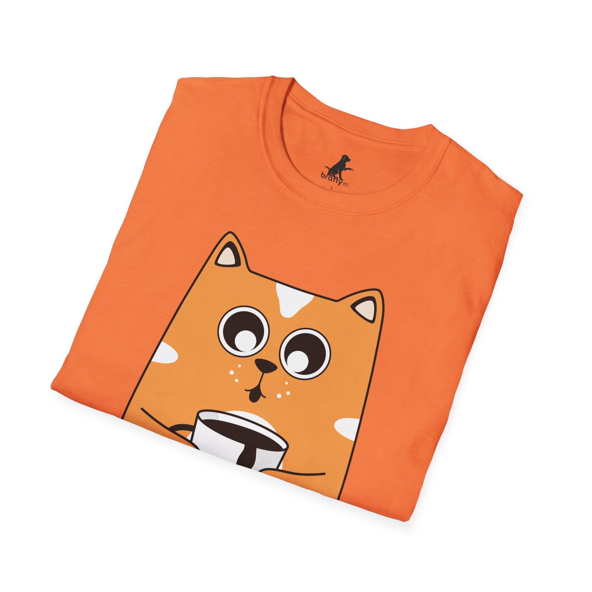 Coffee Cat Unisex Softstyle T-Shirt