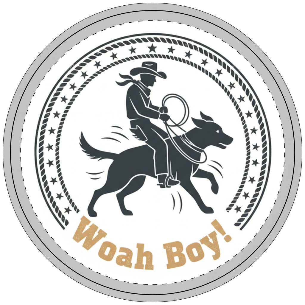 Retractable Leash — "Woah Boy!" Cowboy Dog Walking Leash